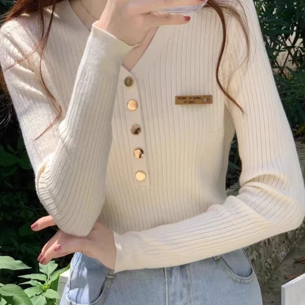 长袖一体绒加厚针织打底衫毛衣秋冬季2025新款洋气内搭高级感上衣