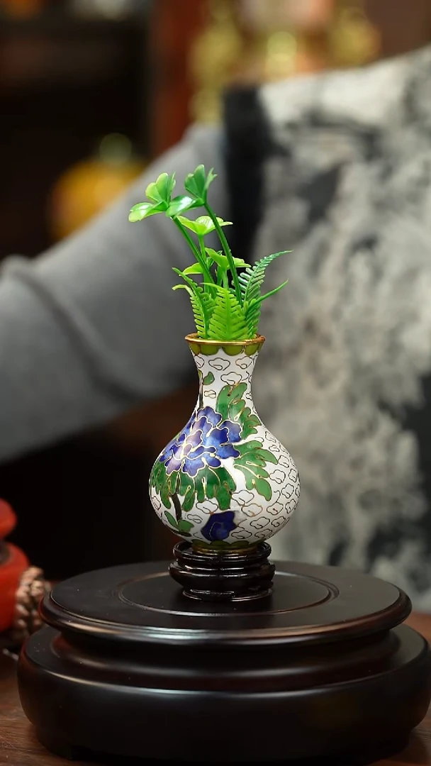 景泰蓝紫铜花瓶 顺丰包邮