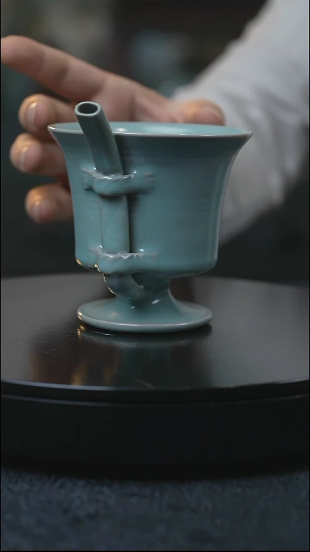 预售 吸管杯 汝瓷 （拾汝）（天青）