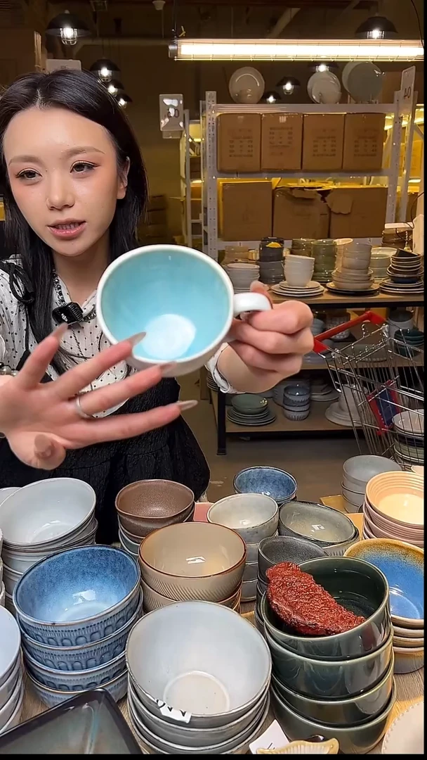 瓷188外贸尾货窑变釉下彩默外微瑕