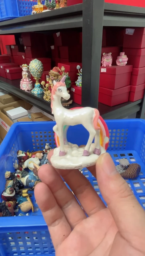 【闪购商品】瓷片树脂外贸单款高质珐琅彩摆件纯手工画--