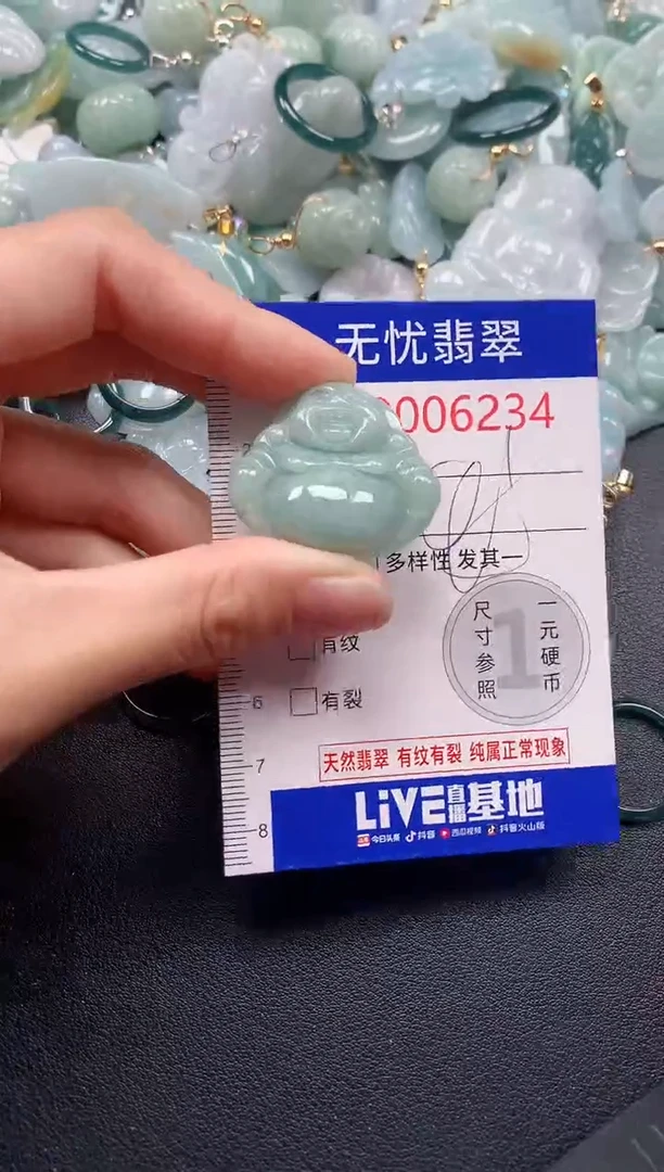 吊坠(不含链)未镶嵌翡翠6234