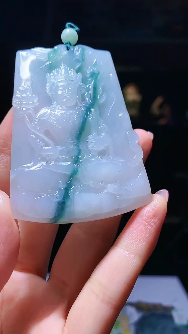 【闪购商品】定制翡翠未镶嵌1034hm-毛货挂件35