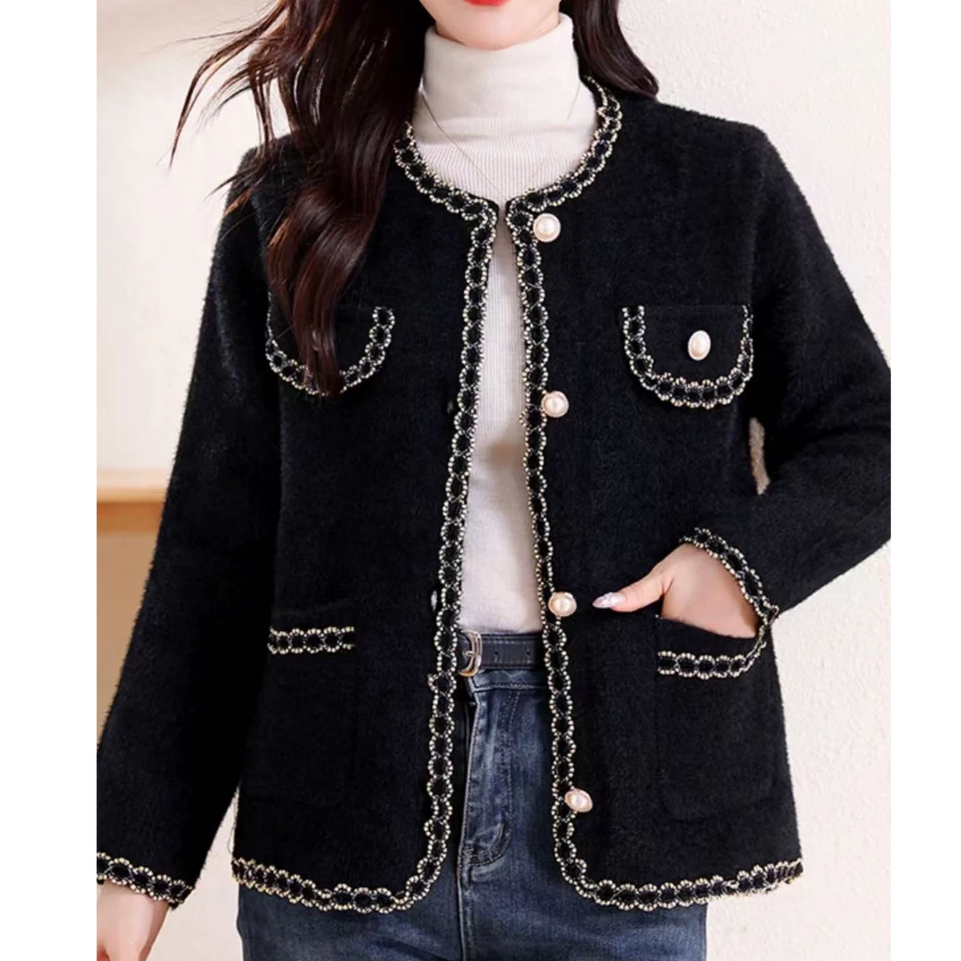 【撤柜样品】X18秋冬季气质百搭外套咖啡商家提供