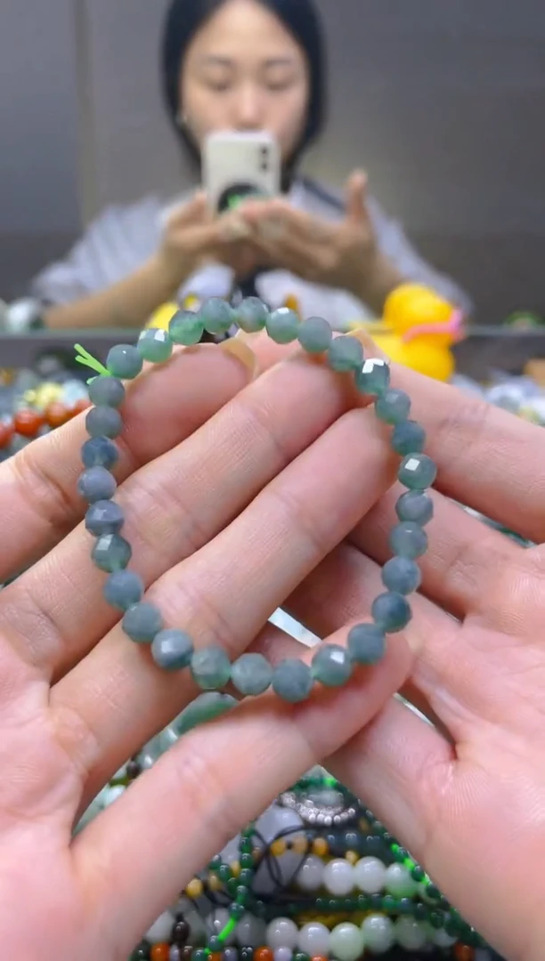 翡翠未镶嵌颈饰5MM/K/翡翠A货一图一物