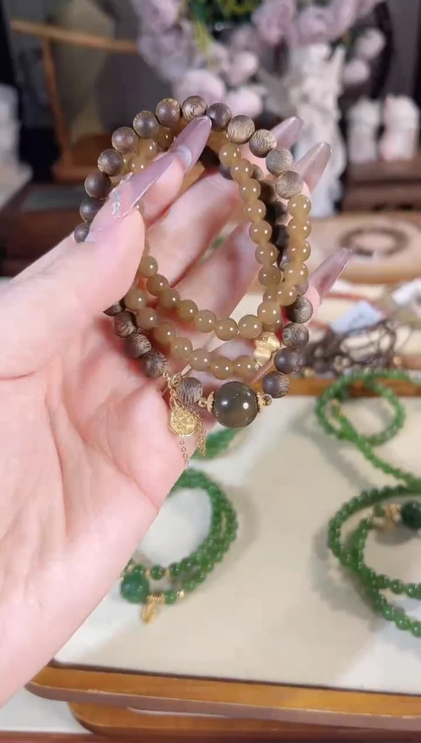 银S925镶嵌手链和田玉多样性发其一孤品默认微瑕