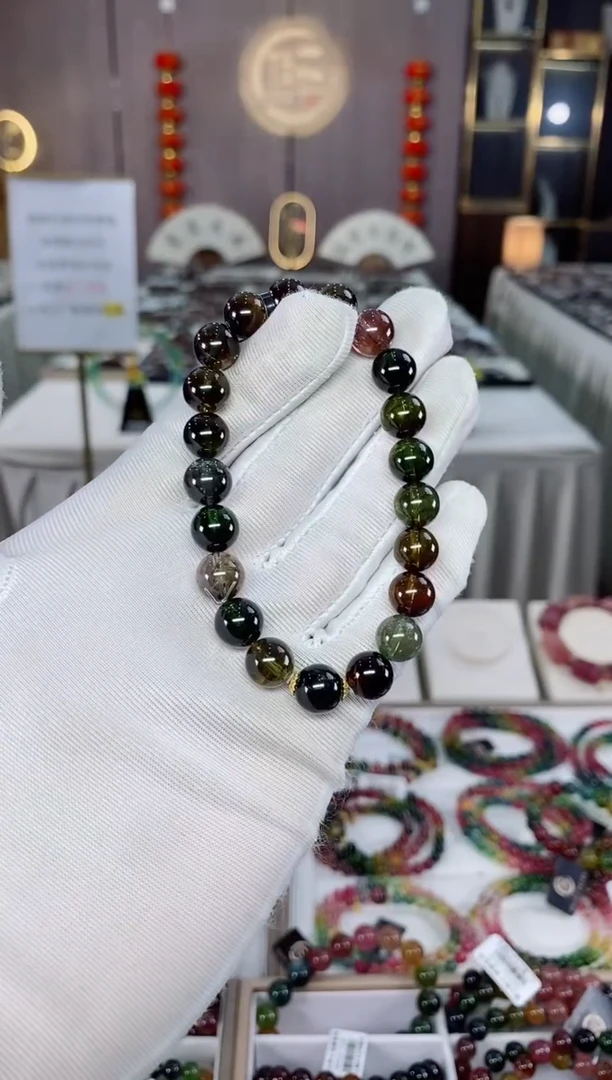 单圈手串9mm+未镶嵌碧玺（多样性发一条）xion