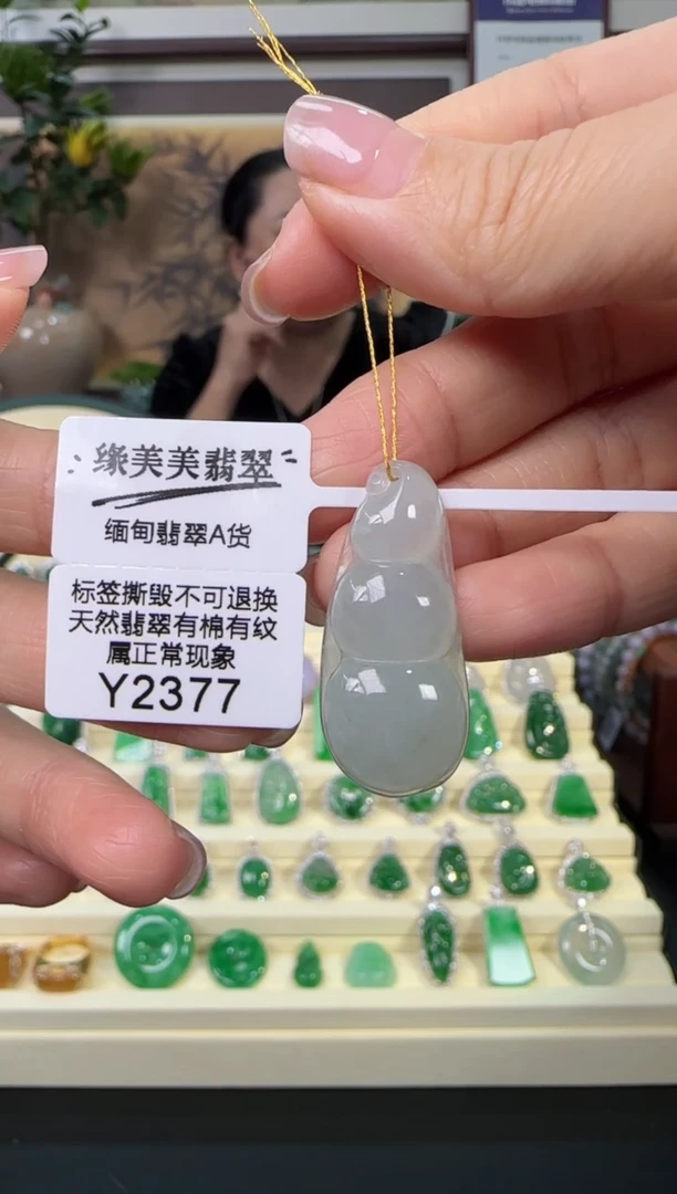 颈饰未镶嵌翡翠Y2377富贵豆