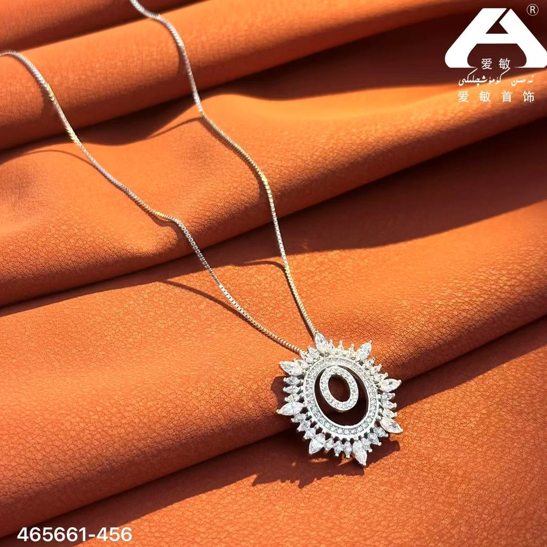 非金属仿珍珠项链 爱敏首饰银项链465661