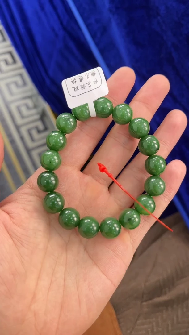 未镶嵌手串和田玉和田碧玉手串卡12微色差