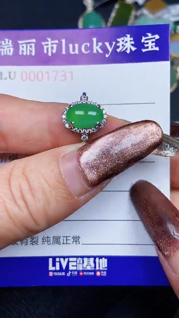 颈饰银S925镶嵌翡翠1731