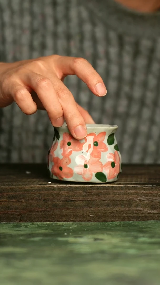 青诗集手工手绘瓷器