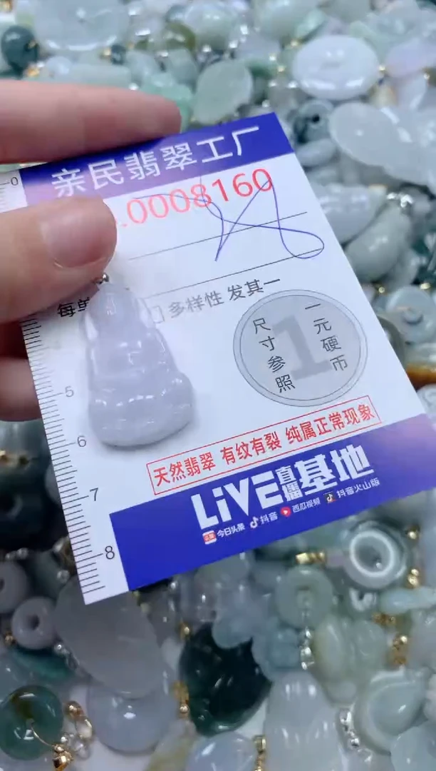 翡翠未镶嵌颈饰8160
