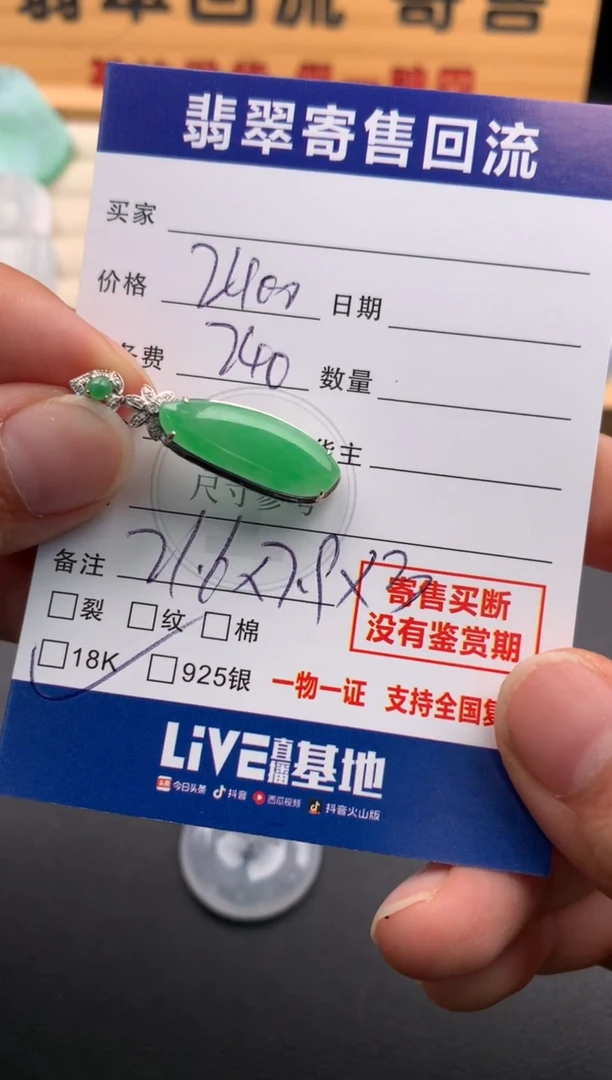 颈饰18K金镶嵌翡翠10145888