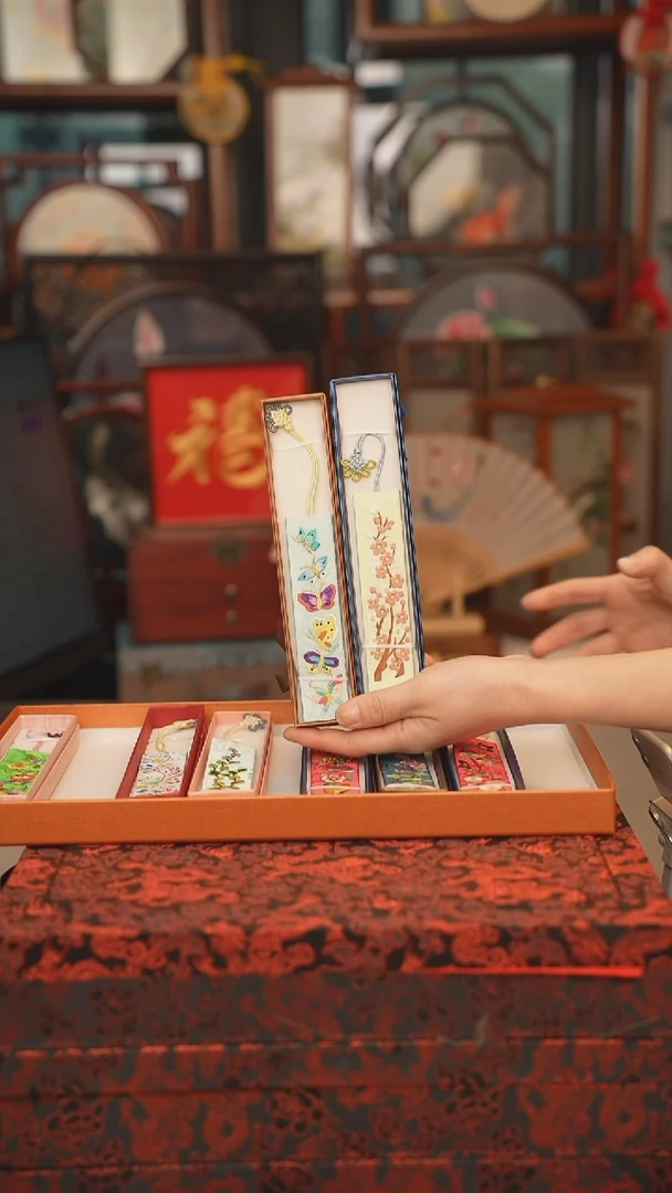 扇子书签吊坠非遗