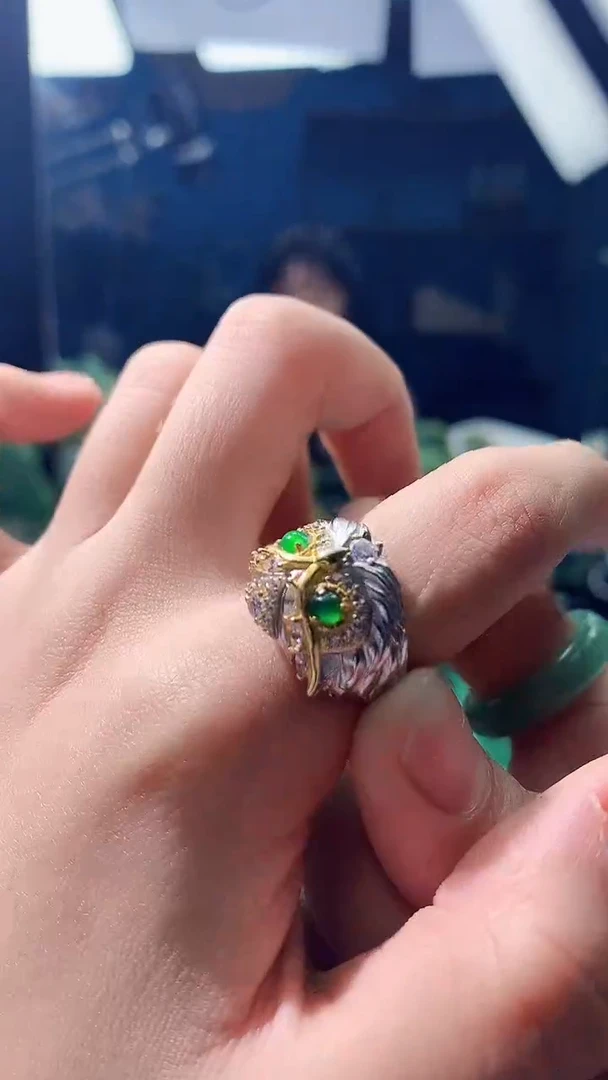 颈饰银S925镶嵌翡翠天然缅甸翡翠a货