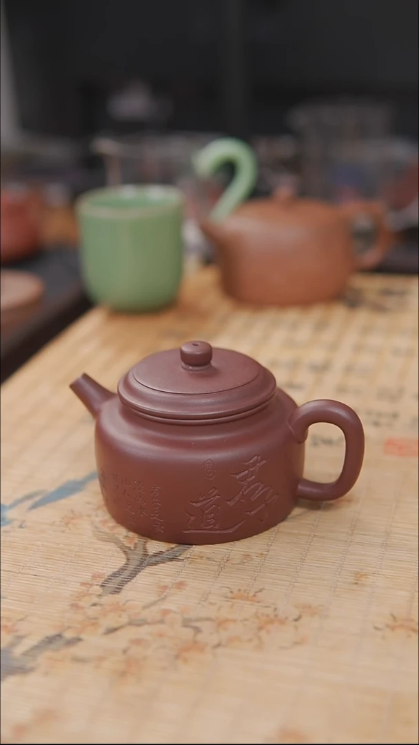 茶壶紫砂紫泥  半手工  德中壶