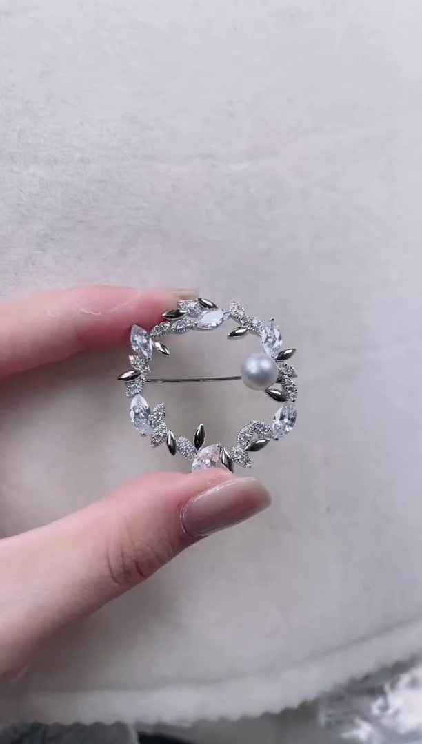 【闪购商品】海水珍珠胸针未镶嵌a694