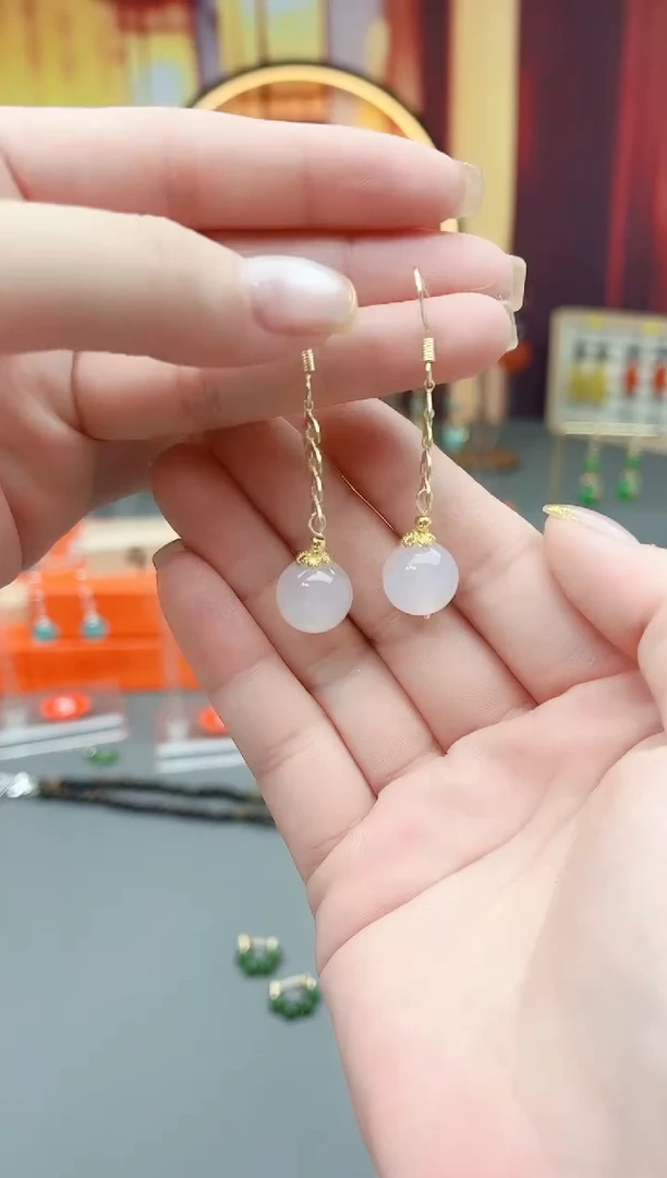 未镶嵌耳钉玛瑙/玉髓915