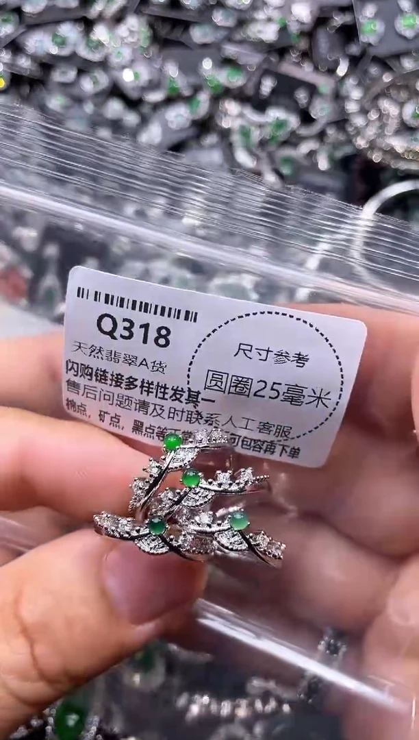 翡翠未镶嵌颈饰Q318戒指 多样性发其二