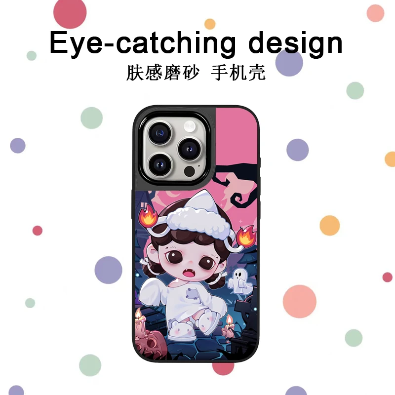 捣蛋鬼妹妹磨砂肤感适用于苹果iphone16防摔原创设计可爱手机壳