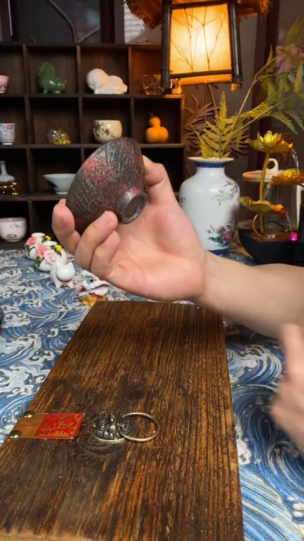 柴烧斗笠杯一个柴烧斗笠杯一个