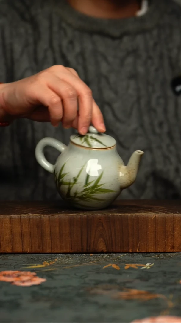 瓷片釉下彩手工手绘同款陶器