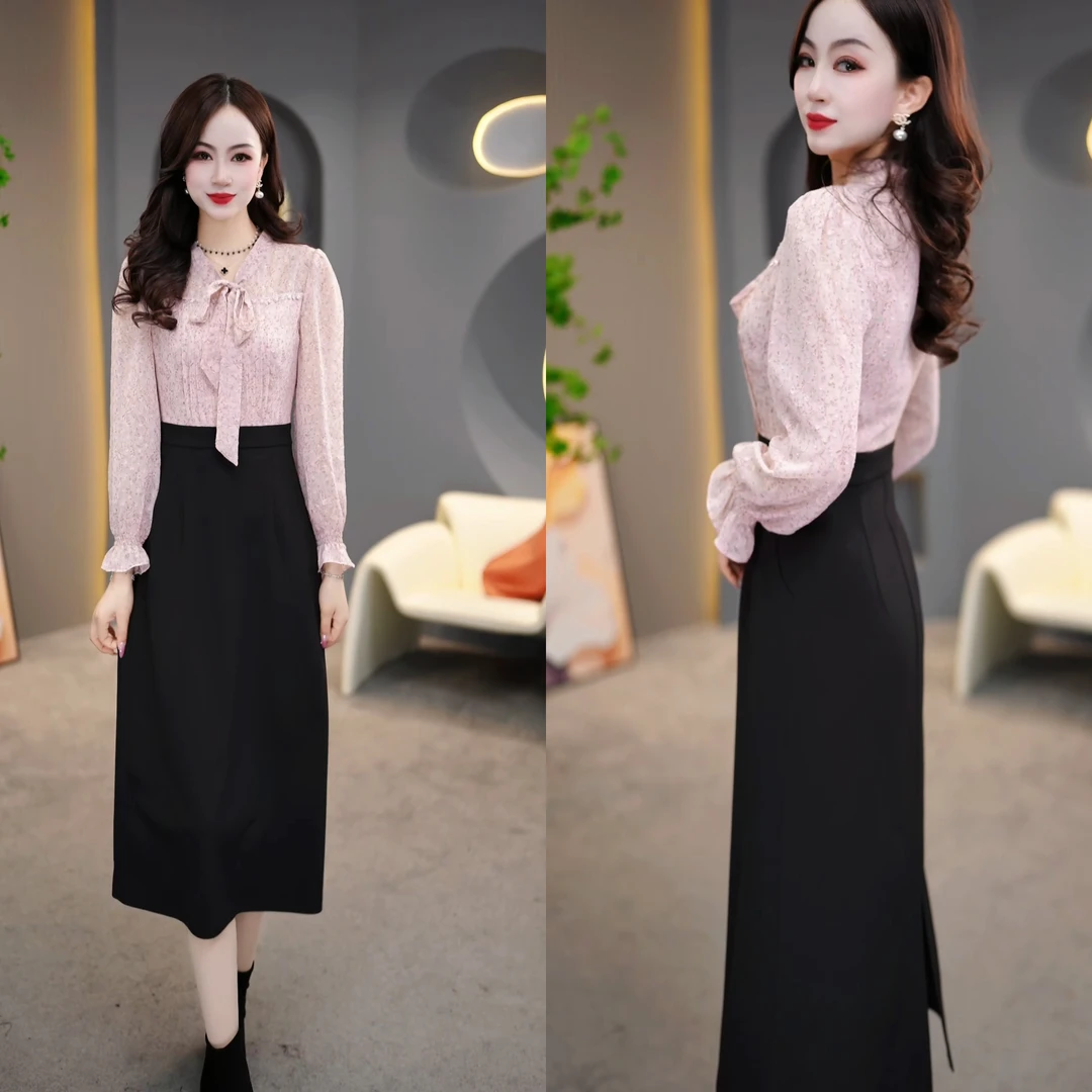 2025春季新款遮肚子显瘦时尚百搭洋气减龄连衣裙M-4XL