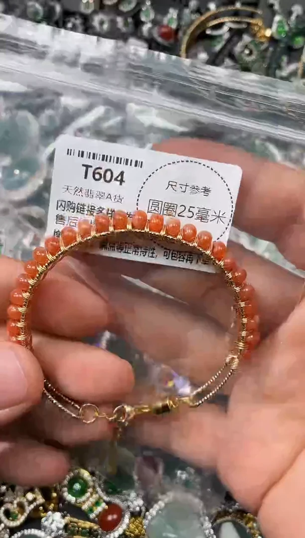 翡翠未镶嵌颈饰T604半镯