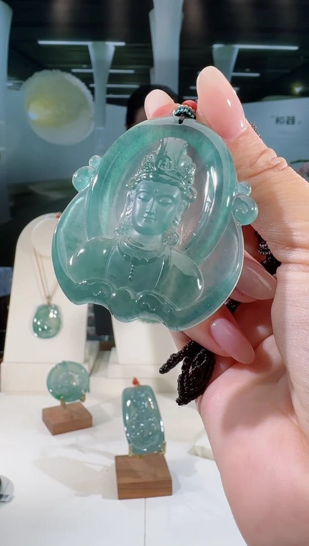 翡翠未镶嵌吊坠(不含链)观音首多样性发一