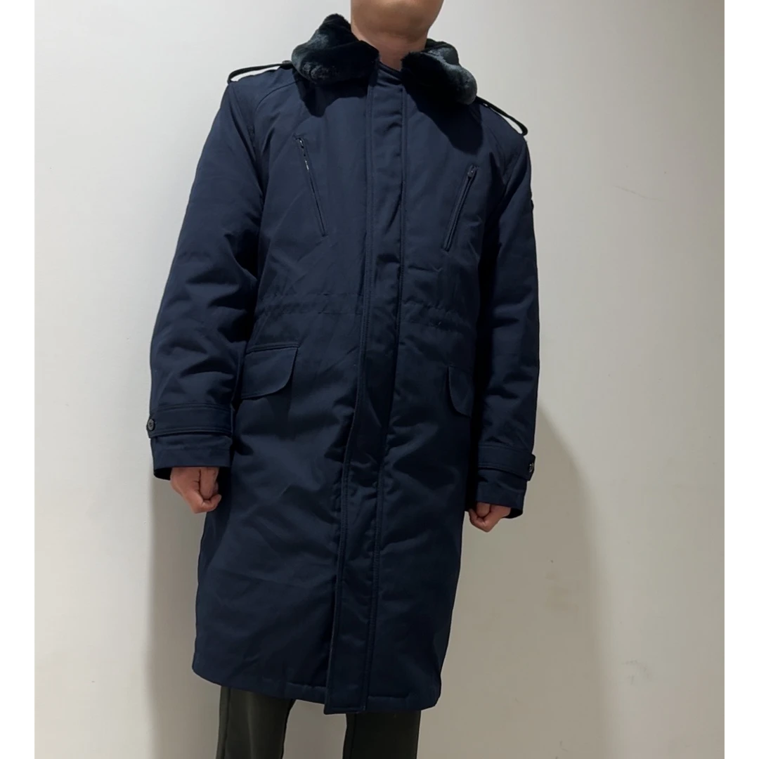 藏蓝色寒区棉服大衣冬季防寒防寒保暖正品加厚保暖棉大衣长款棉袄