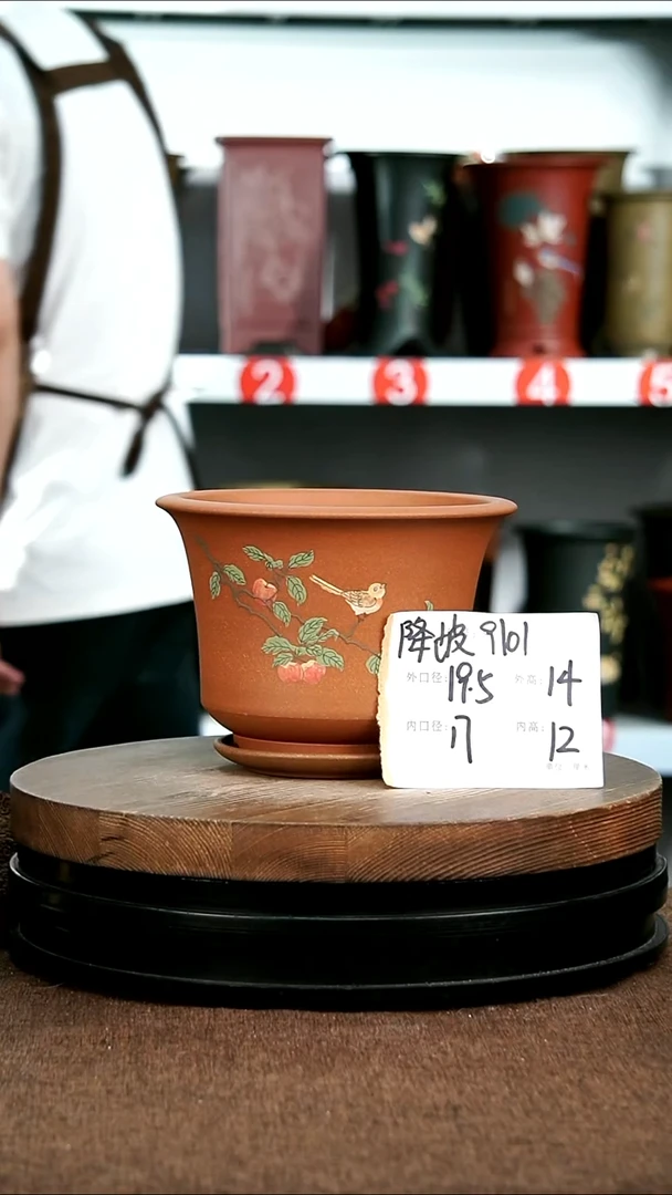 紫砂花盆花卉园艺9101+Z