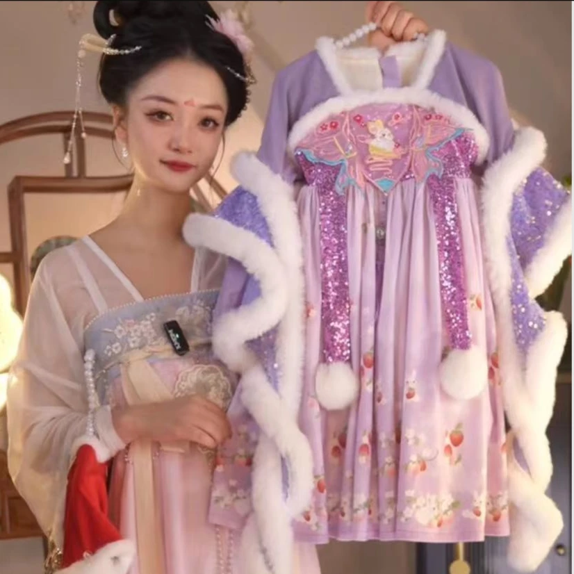 洛茵（丁香仙子）2025新款冬款女童洋气时尚加厚外套062