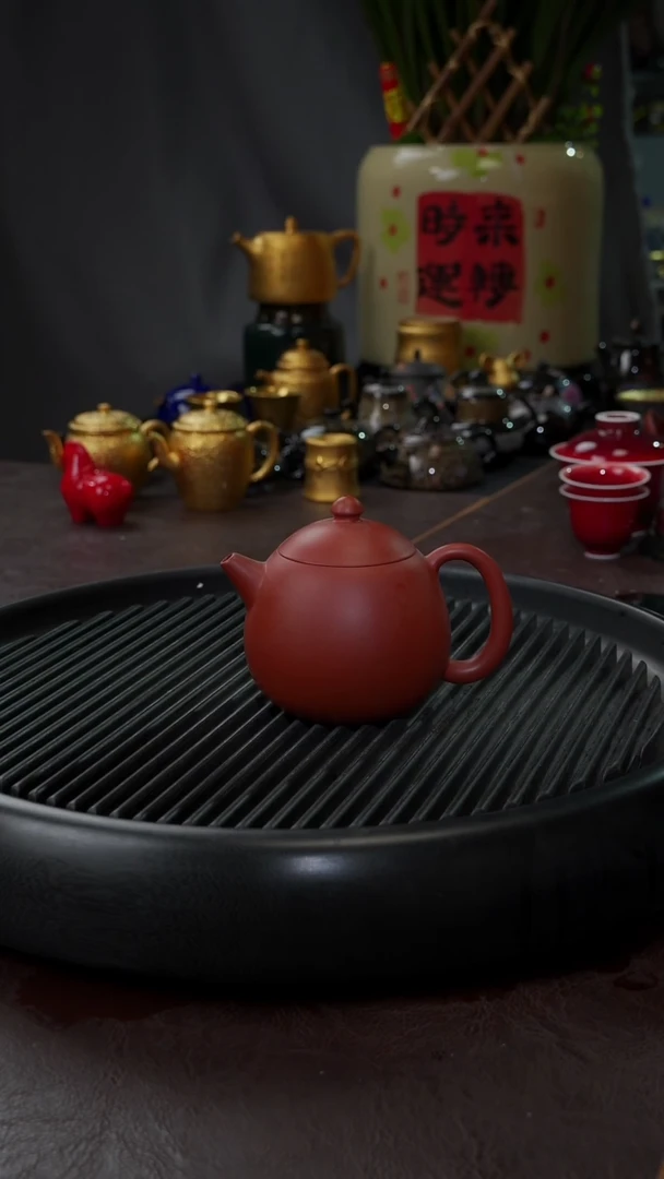 【闪购商品】杯【宜景窑】朱泥龙蛋壶