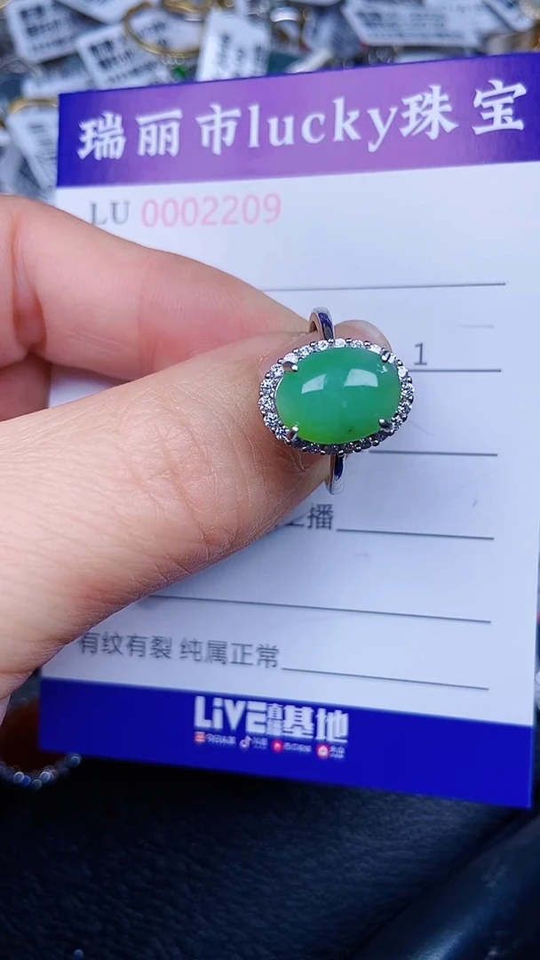 颈饰银S925镶嵌翡翠22096