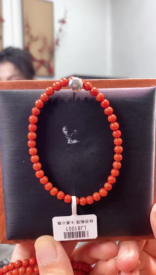 手串未镶嵌南红玛瑙LJ81001瓦西柿子红单圈手串4mm