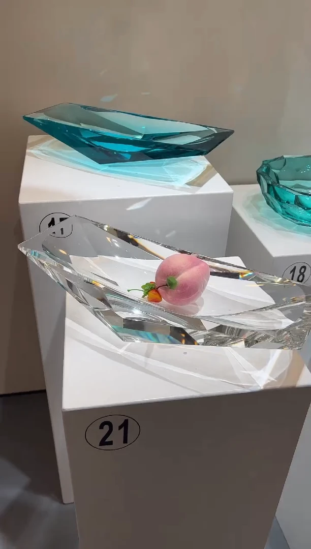 摆件巴比特美学-透明长方冰湖