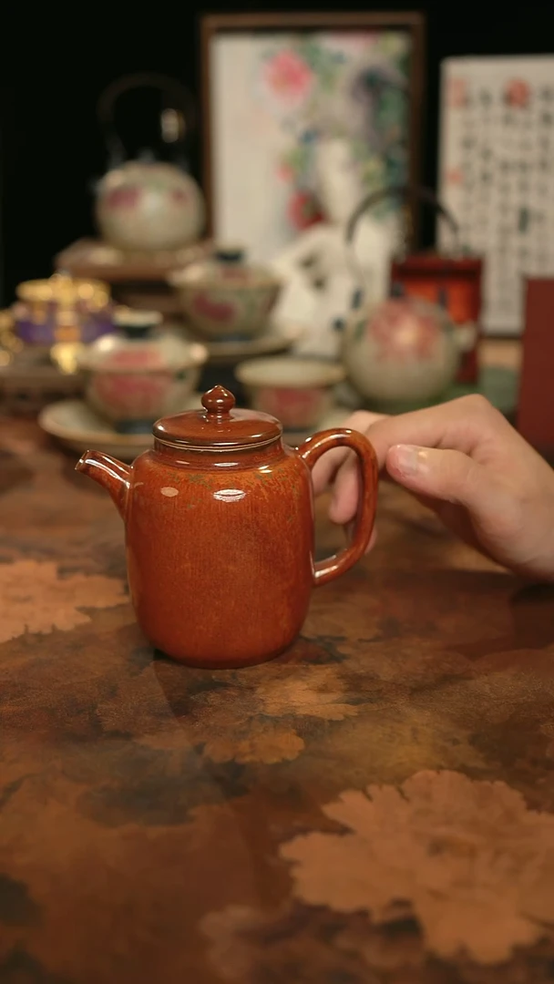 摩吉陶陶闪拍链接 窑变手持壶