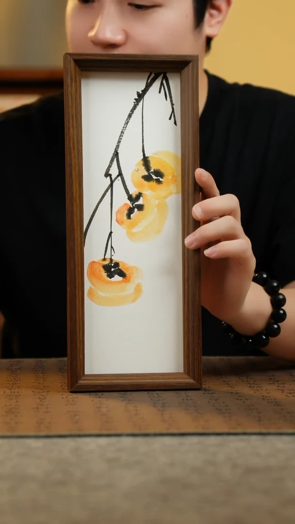 国画12.5*31.5纯手绘国风国画摆台