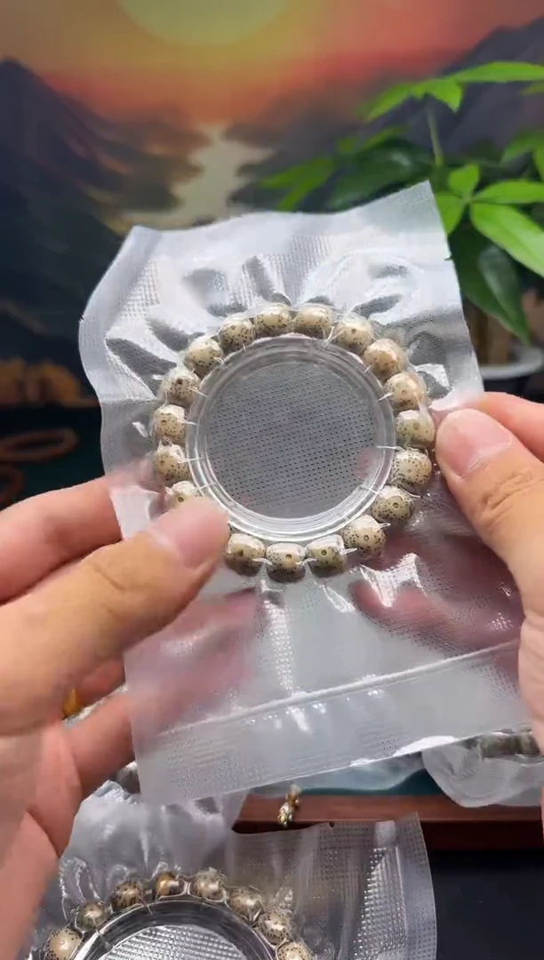 星月菩提手串原生态石玉料 福利】12*11 氧化微瑕疵