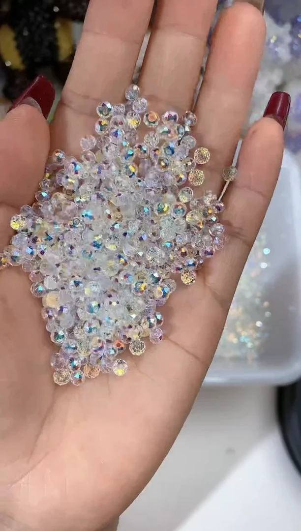 玻璃2438卡4国华白爆闪1000颗