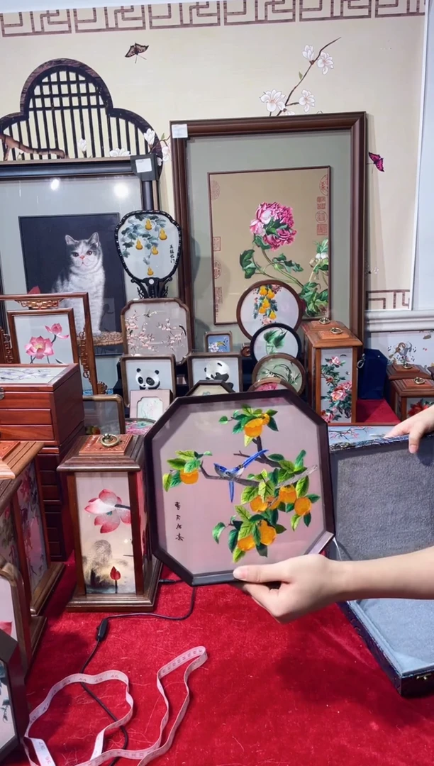 织绣精品苏绣手工刺绣，成品摆件11