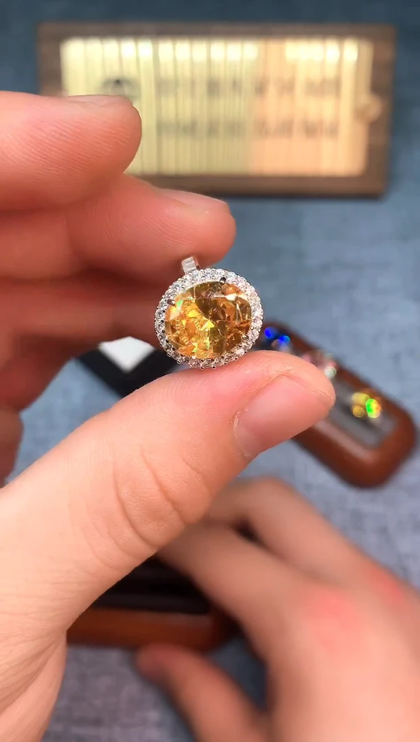 无925银黄色高订典藏轻奢戒指