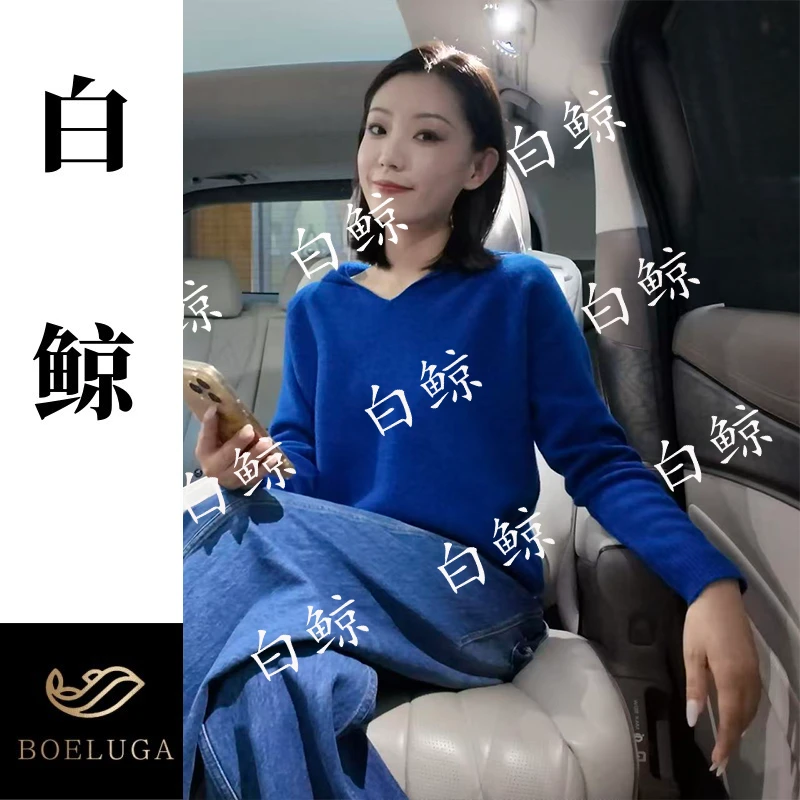 【白鲸】2025新款秋冬连帽长袖套头时尚百搭宽松休闲菠萝针帽衫2720