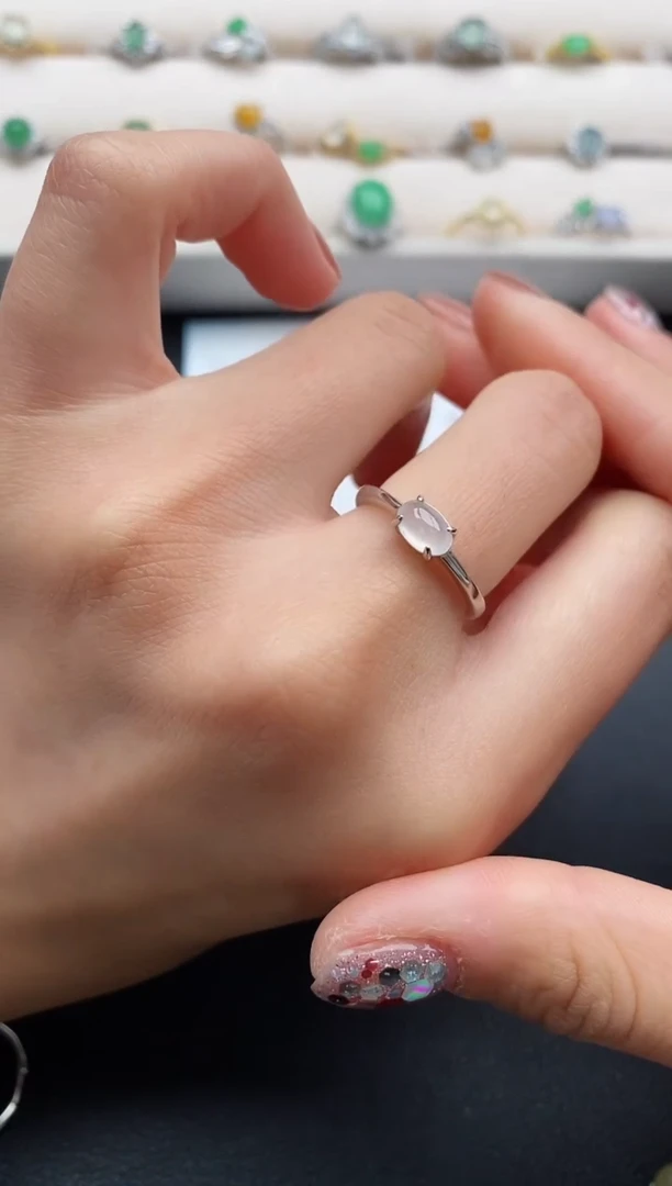 银S925镶嵌戒指翡翠1111111111+3