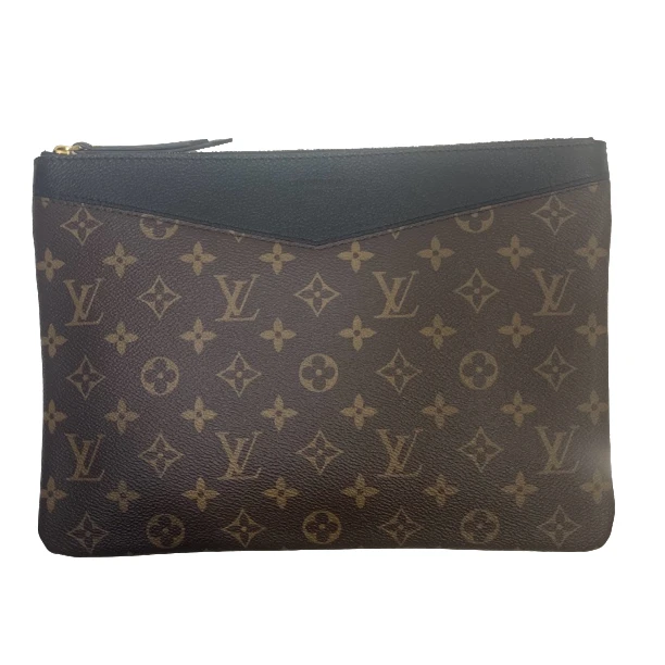 95新 LouisVuitton/路易威登 98新LV棕老花信封款手拿包尺寸29-21