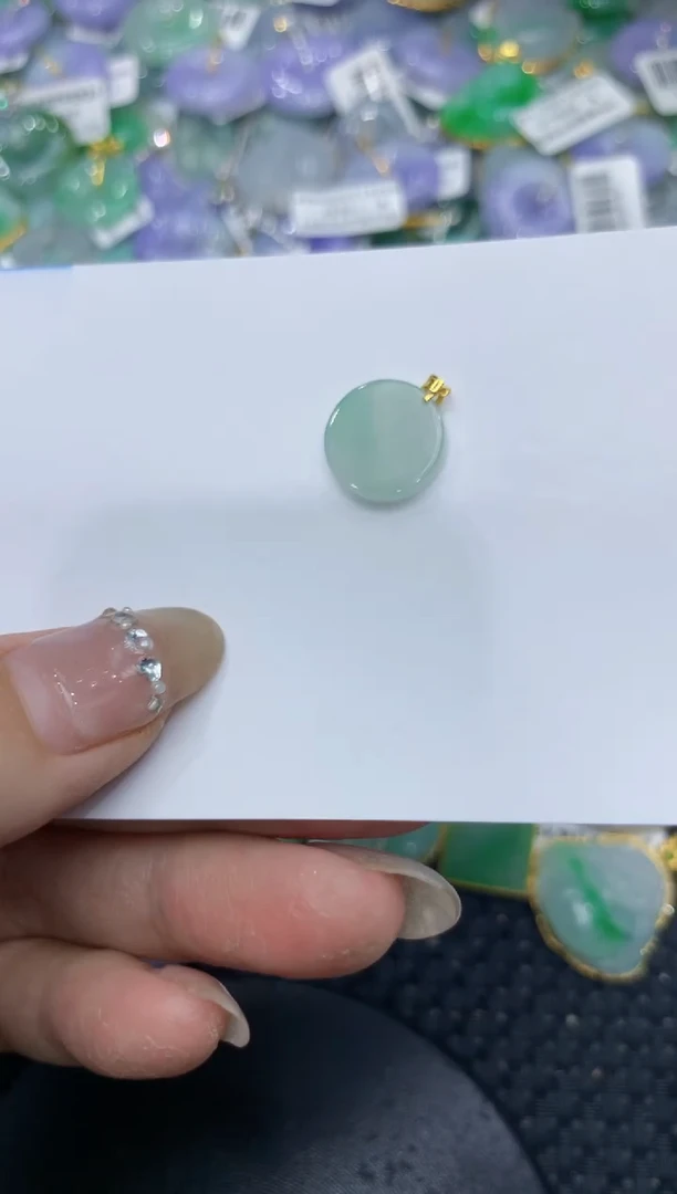 【闪购商品】翡翠颈饰18K金镶嵌2222222222