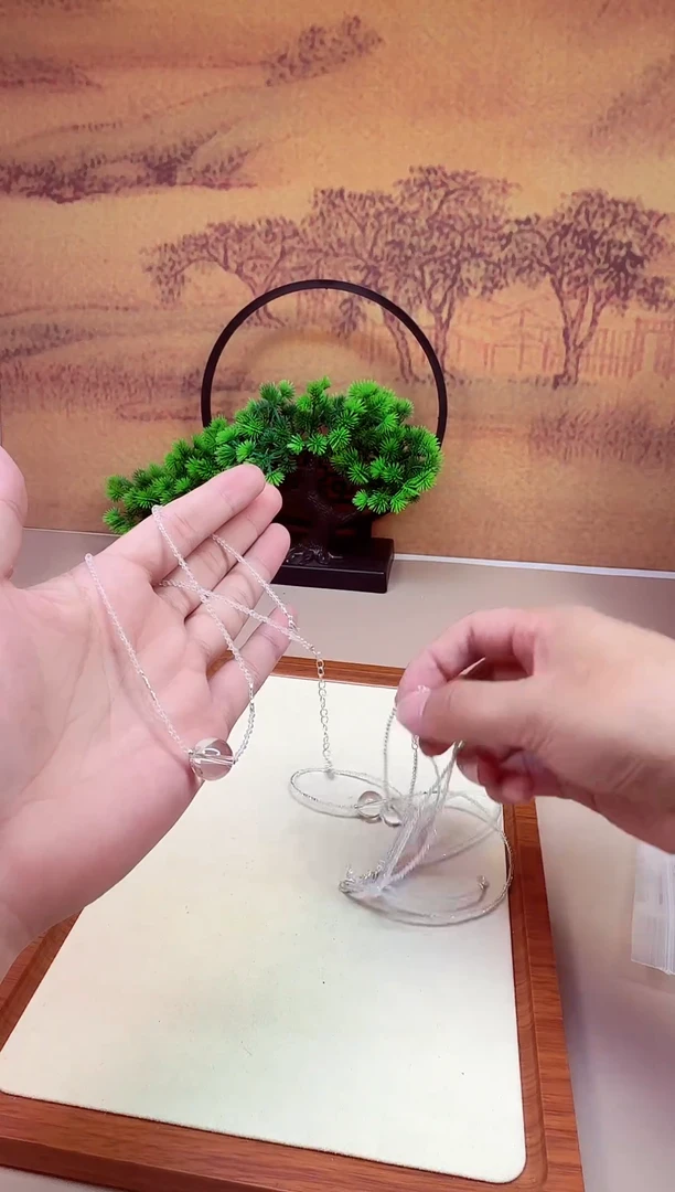 银S925镶嵌颈饰水晶A976