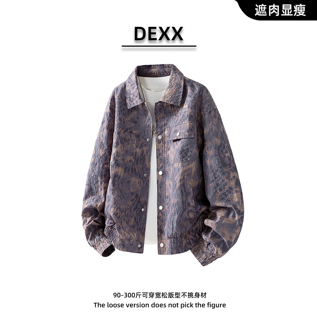 复古腰果花夹克男士新款潮流高街痞帅休闲工装外套时尚大码男装