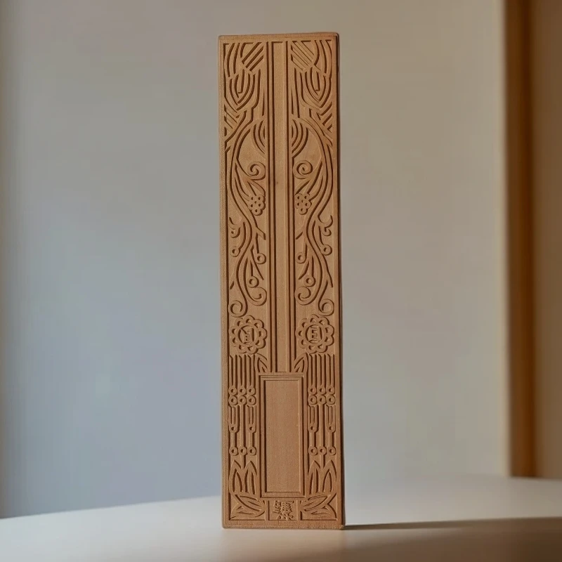 非遗文化梨木印板精雕工艺品